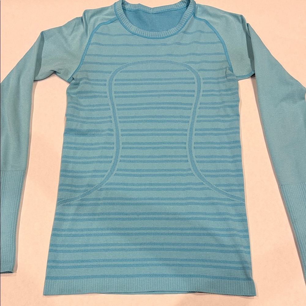 Blue Striped Swiftly Tech Long Sleeve